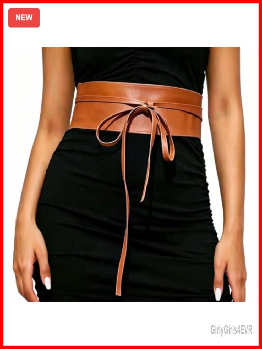 Obi Belt Wide Leather and Polyester Wrap Corset Tie Waist Belt for Women
